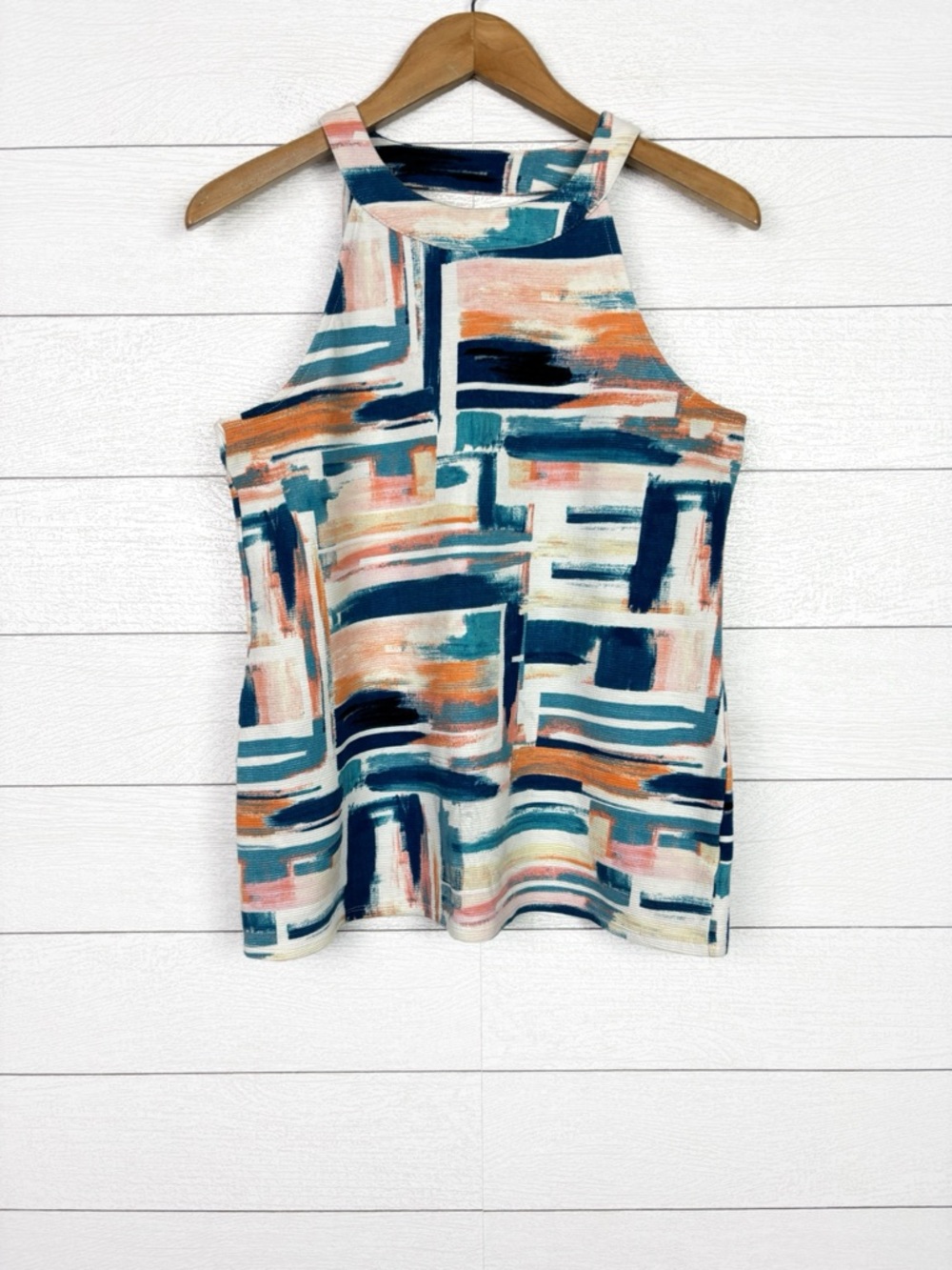 Anthropologie Deletta Abstract Print Tank Top Large